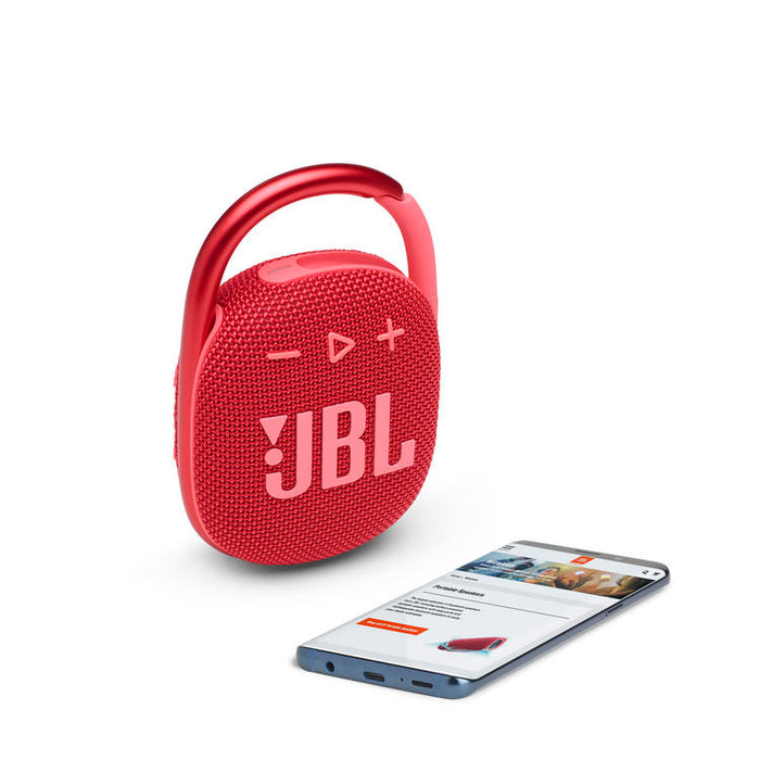 JBL Clip 4 | Ultra-portable Speaker - Bluetooth - Waterproof - 10 Hours autonomy - Red-SONXPLUS Victoriaville