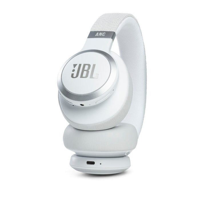 JBL Live 660NC | Écouteurs sans fil circum-auriculaires - Bluetooth - Annulation active du bruit - Connexion multipoint - Blanc-SONXPLUS Victoriaville