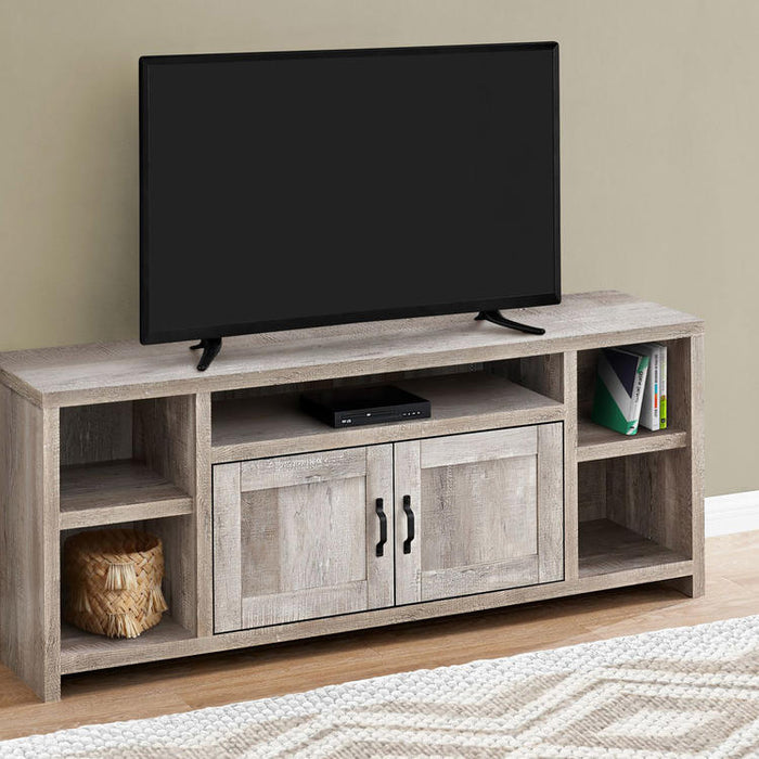 Monarch Specialties I 2742 | TV stand - 60" - Imitation wood - Taupe-SONXPLUS Victoriaville