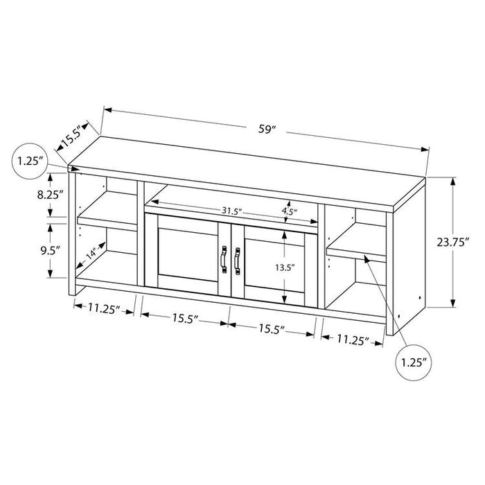 Monarch Specialties I 2742 | TV stand - 60" - Imitation wood - Taupe-SONXPLUS Victoriaville