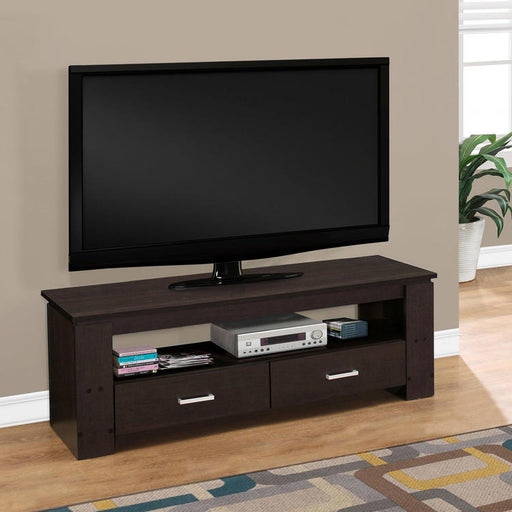 Monarch Specialties I 2600 | TV Stand - 48" - 2 Storage Drawers - Espresso-SONXPLUS Victoriaville