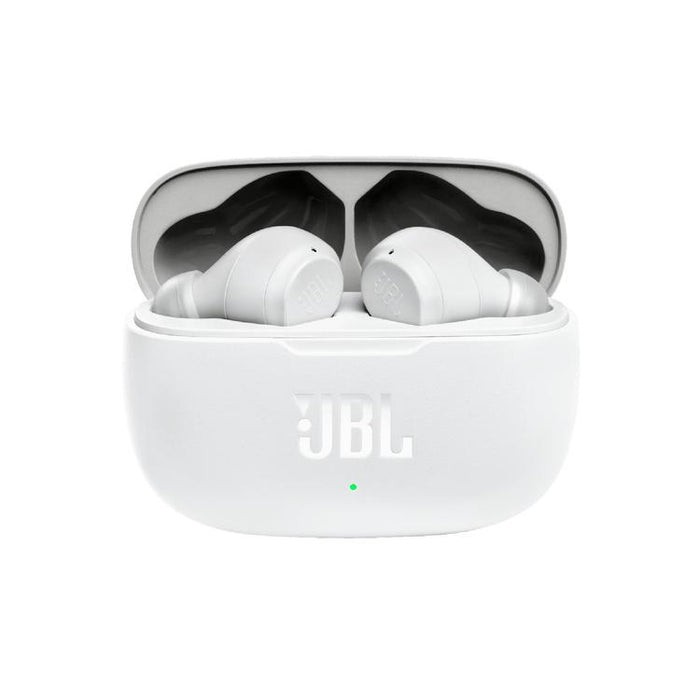 JBL Vibe 200TWS | Écouteurs 100% sans fil intra-auriculaires - Bluetooth - Son JBL Deep Bass - Microphone - Blanc-SONXPLUS Victoriaville