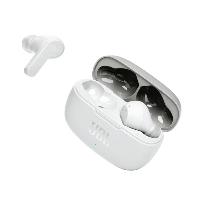 JBL Vibe 200TWS | Écouteurs 100% sans fil intra-auriculaires - Bluetooth - Son JBL Deep Bass - Microphone - Blanc-SONXPLUS Victoriaville