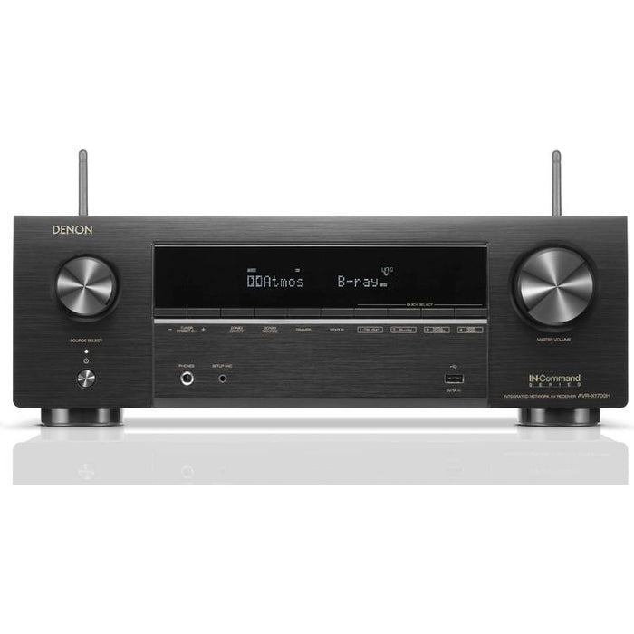 Denon AVRX1700H | 7.2 channel AV receiver - Home theater - 3D Audio - 8K - HEOS - 80 W / Channel - Black-SONXPLUS Victoriaville