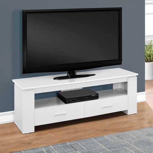 Monarch Specialties I 2601 | TV stand - 48" - 2 Storage drawers - White-SONXPLUS Victoriaville