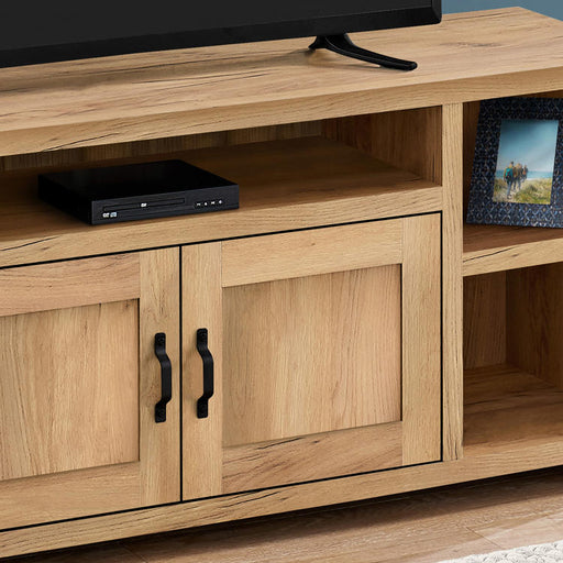 Monarch Specialties I 2744 | TV stand - 60" - Imitation wood - Golden pine-SONXPLUS Victoriaville