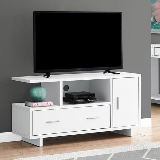 Monarch Specialties I 2800 | TV stand - 48" - With storage - White-SONXPLUS Victoriaville