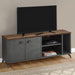 Monarch Specialties I 2831 | TV stand - 60" - Imitation wood - Medium brown - Grey imitation concrete-SONXPLUS Victoriaville