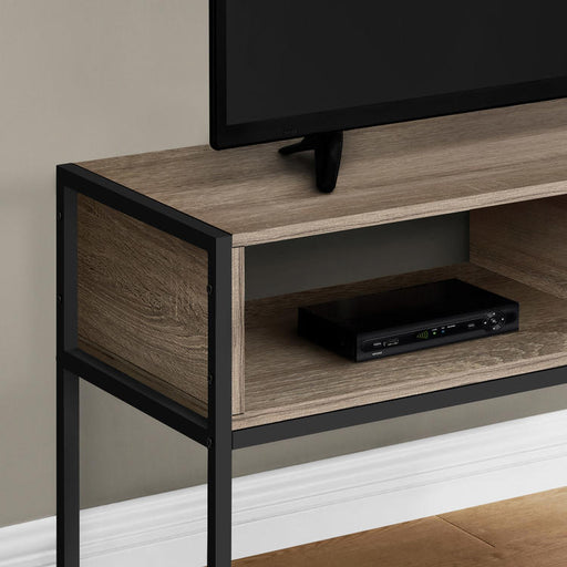 Monarch Specialties I 2876 | TV stand - 48" - Black metal - Dark taupe-SONXPLUS Victoriaville