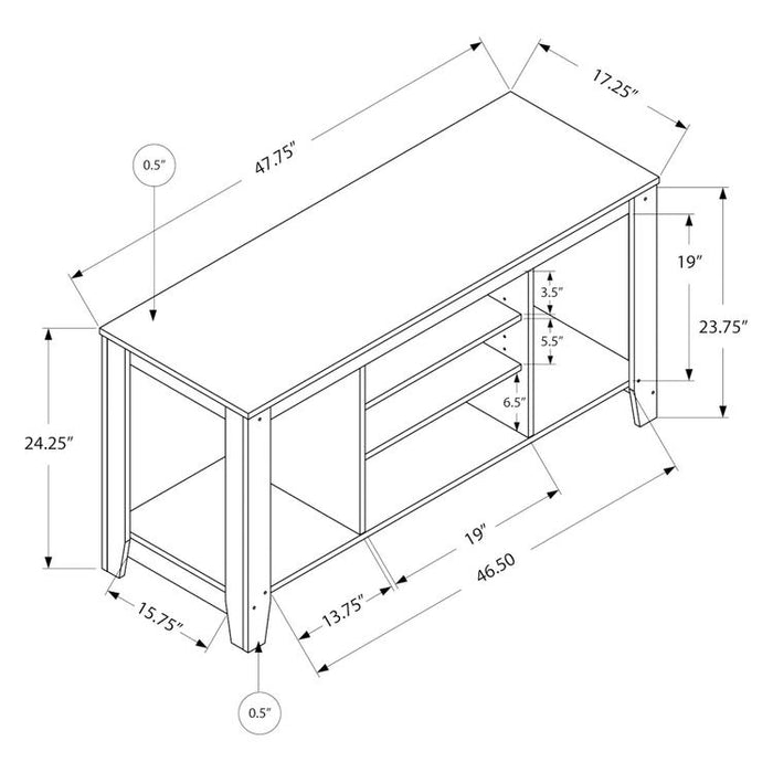 Monarch Specialties I 3529 | TV Stand - 48" - Espresso-SONXPLUS Victoriaville