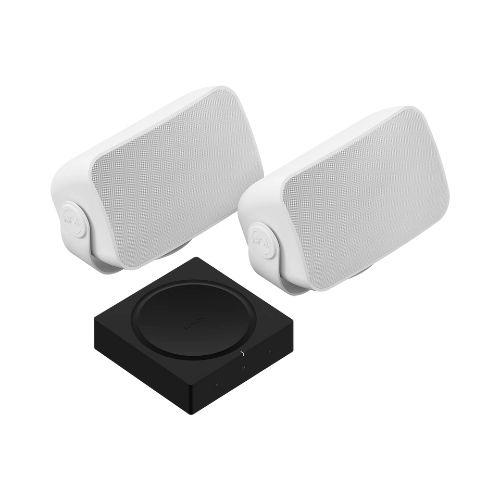 Sonos | Outdoor Set - Amp with 2 Outdoor Speakers by Sonos and Sonance - White-SONXPLUS Victoriaville