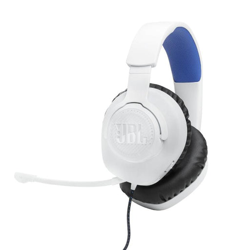 JBL Quantum 100P | Wired circumaural gaming headset - For Playstation Console - White/Blue-SONXPLUS Victoriaville