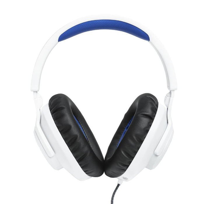 JBL Quantum 100P | Wired circumaural gaming headset - For Playstation Console - White/Blue-SONXPLUS Victoriaville