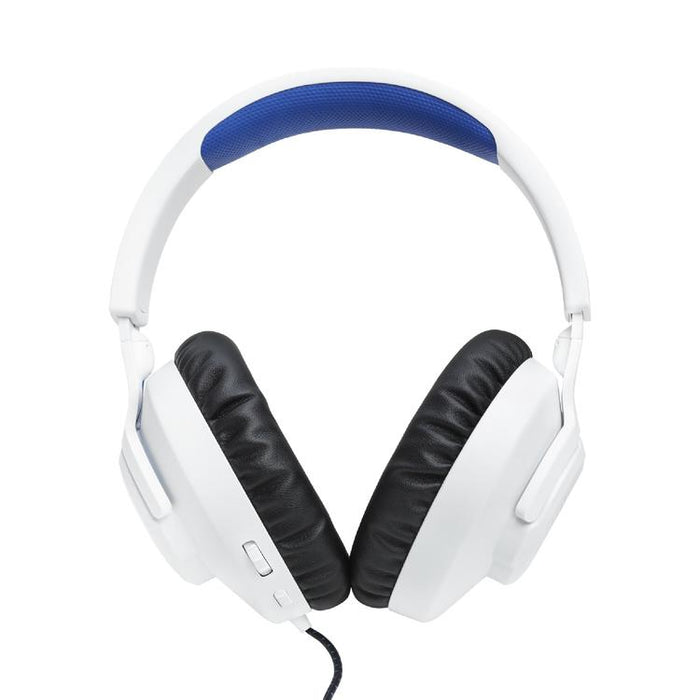 JBL Quantum 100P | Wired circumaural gaming headset - For Playstation Console - White/Blue-SONXPLUS Victoriaville