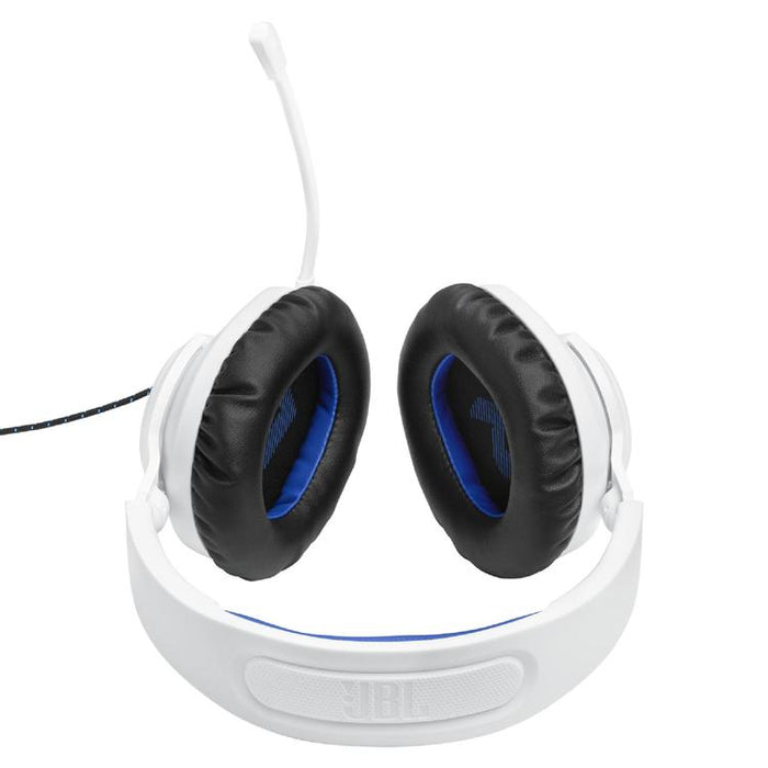 JBL Quantum 100P | Wired circumaural gaming headset - For Playstation Console - White/Blue-SONXPLUS Victoriaville