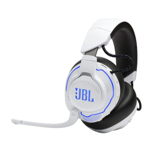 JBL Quantum 910P | Pro circumaural gaming headset - Wireless - For Playstation Console - RGB Lighting - Noise Reduction - White/Blue-SONXPLUS Victoriaville