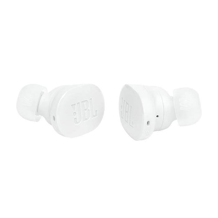 JBL Tune Buds | Écouteurs intra-auriculaires - 100% Sans fil - Bluetooth - Réduction de bruit - 4 microphones - Blanc-SONXPLUS Victoriaville