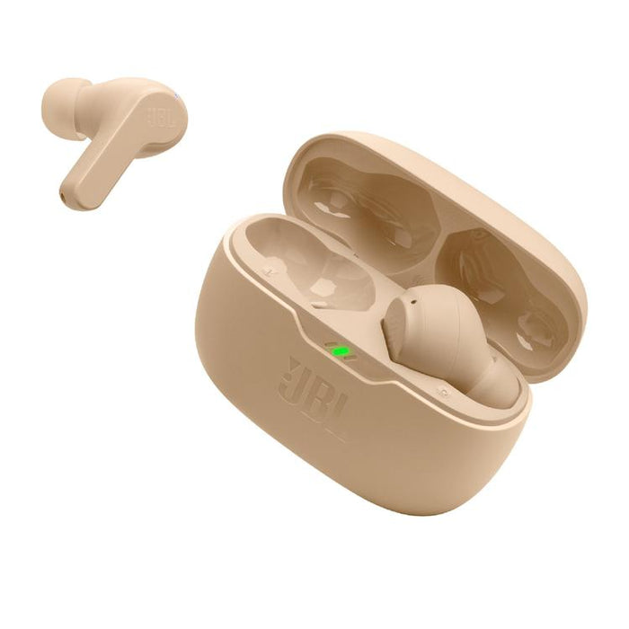 JBL Vibe Beam | In-Ear Headphones - Wireless - Bluetooth - Smart Ambient Technology - Beige-SONXPLUS Victoriaville