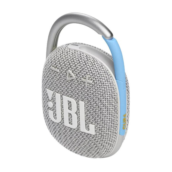 JBL Clip 4 Eco | Speaker - Ultra-portable - Waterproof - Bluetooth - Integrated carabiner - White-SONXPLUS Victoriaville