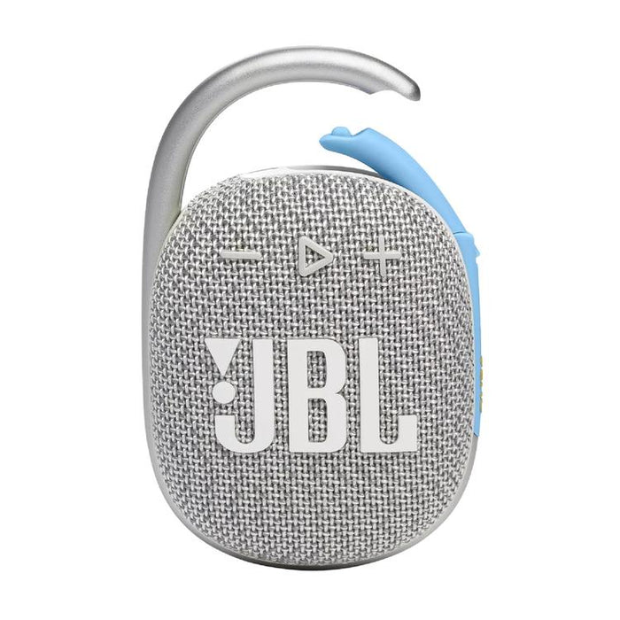 JBL Clip 4 Eco | Haut-parleur - Ultra-portable - Étanche - Bluetooth - Mousqueton intégré - Blanc-SONXPLUS Victoriaville