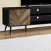 Monarch Specialties I 2781 | Meuble pour téléviseur 72'' - Base noir - Avec 2 portes simili-bois-SONXPLUS Victoriaville