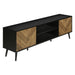 Monarch Specialties I 2781 | 72'' TV stand - Black base - With 2 faux wood doors-SONXPLUS Victoriaville