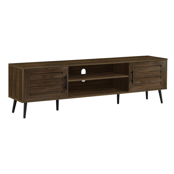 Monarch Specialties I 2717 | 72'' TV stand - Brown imitation wood - With 2 doors-SONXPLUS Victoriaville