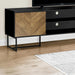 Monarch Specialties I 2752 | 72'' TV stand - Black metal base - With 2 wood-like doors-SONXPLUS Victoriaville