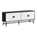 Monarch Specialties I 2732 | 60'' TV stand - Black metal base - 2 white doors-SONXPLUS Victoriaville