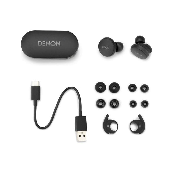 Denon PERL | Écouteurs intra-auriculaires - Sans fil - Bluetooth - Technologie Masimo Adaptive Acoustic - Noir-SONXPLUS Victoriaville