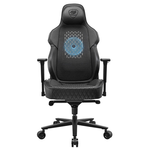 Cougar NxSys Aero | Play chair - Built-in 200mm fan - Scalloped bucket seat - Black-SONXPLUS Victoriaville