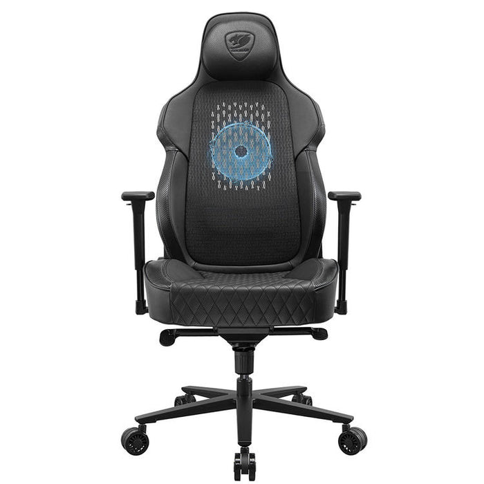 Cougar NxSys Aero | Play chair - Built-in 200mm fan - Scalloped bucket seat - Black-SONXPLUS Victoriaville