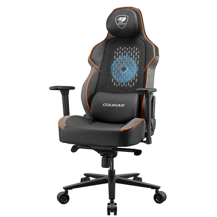 Cougar NxSys Aero | Chaise de jeu - Ventilateur de 200mm intégré - Siège baquet festonné - Orange-SONXPLUS Victoriaville