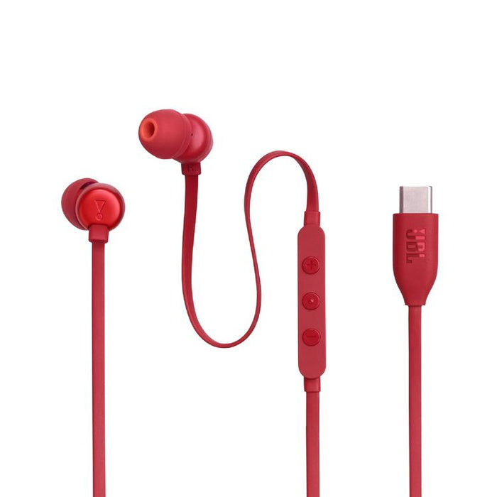 JBL Tune 310C | Écouteurs intra-auriculaires - Filaire - USB-C - Télécommande 3 boutons - Rouge-SONXPLUS Victoriaville