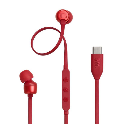 JBL Tune 310C | Écouteurs intra-auriculaires - Filaire - USB-C - Télécommande 3 boutons - Rouge-SONXPLUS Victoriaville