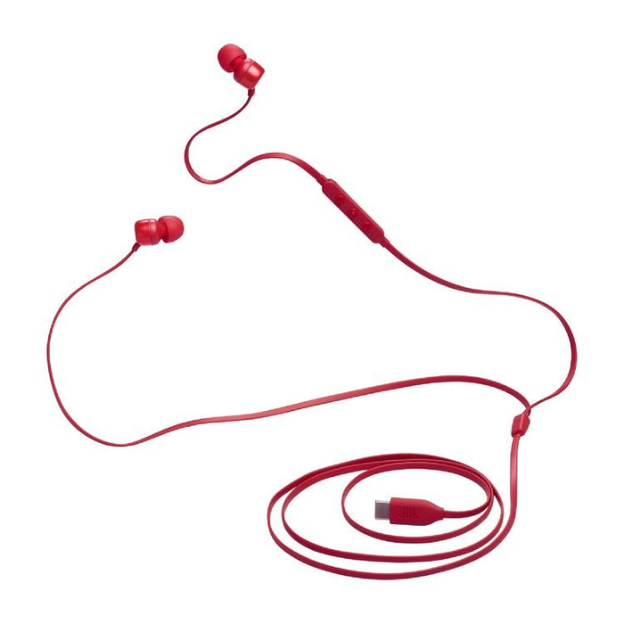 JBL Tune 310C | Écouteurs intra-auriculaires - Filaire - USB-C - Télécommande 3 boutons - Rouge-SONXPLUS Victoriaville