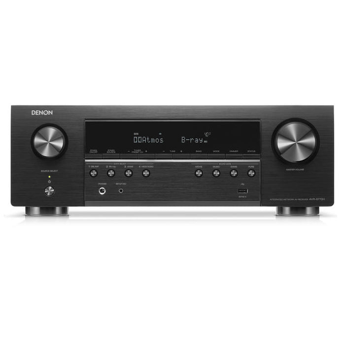 Denon AVR-S770H | AV Receiver - 7.2 channels - Home theater - 8K - Integrated HEOS - 75W - Black-SONXPLUS Victoriaville