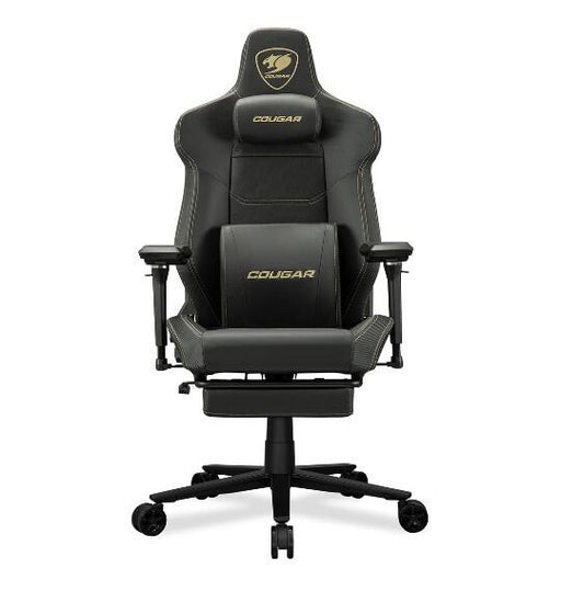 Cougar Armor Evo M | Play chair - Lumbar cushion - 5D adjustable armrest - Black/Gold-SONXPLUS Victoriaville