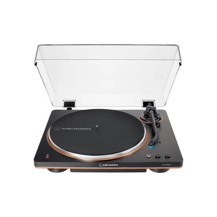 Audio-Technica AT-LP70XBTBZ | Table tournante Stéréo - Sans fil - Bluetooth - Entraînement par courroie - Entièrement automatique - Noir/Bronze-SONXPLUS Victoriaville