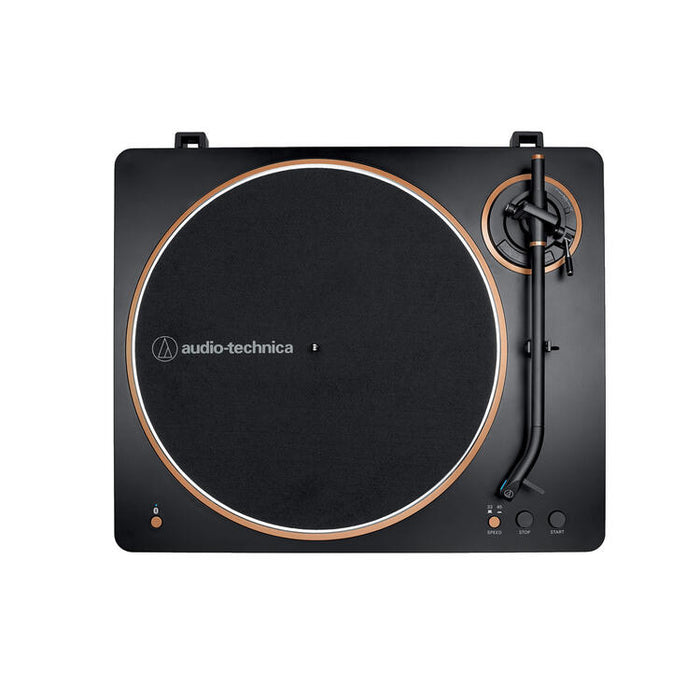 Audio-Technica AT-LP70XBTBZ | Table tournante Stéréo - Sans fil - Bluetooth - Entraînement par courroie - Entièrement automatique - Noir/Bronze-SONXPLUS Victoriaville