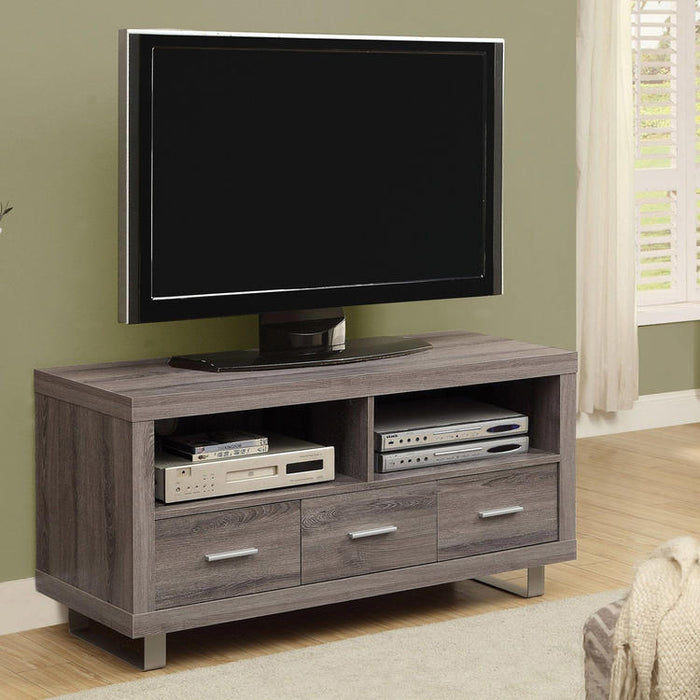 Monarch Specialties I 3250 | Meuble TV - 48" - 3 Tiroirs - Taupe foncé-SONXPLUS Victoriaville