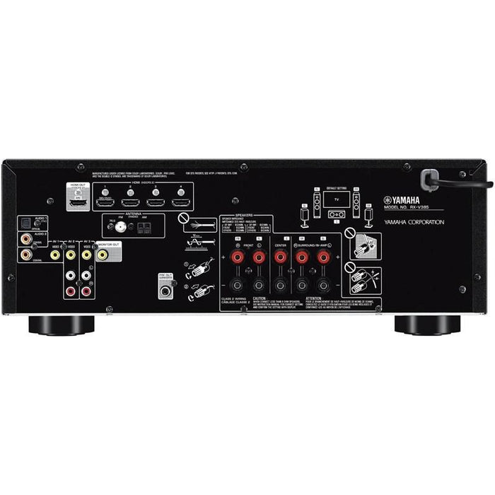 Yamaha RXV385B | Récepteur AV cinéma maison 5.1 Canaux - Bluetooth - 4K - 70W - HDMI - YPAO - Noir-SONXPLUS Victoriaville