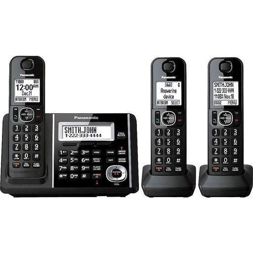 Panasonic KX-TGF343B | Cordless phone - 3 handsets - Answering machine - Black-SONXPLUS Victoriaville