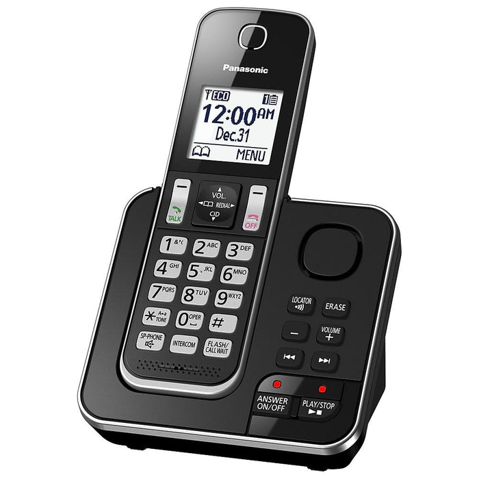 Panasonic KX-TGD392B | Cordless Phone - 2 Handsets - Answering Machine - Black-SONXPLUS Victoriaville