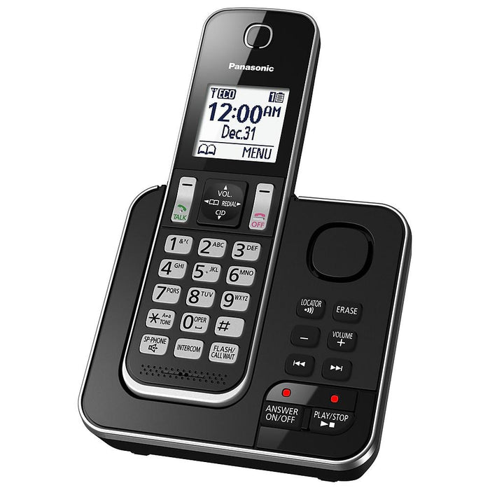 Panasonic KX-TGD392B | Cordless Phone - 2 Handsets - Answering Machine - Black-SONXPLUS Victoriaville