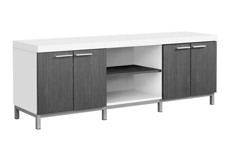 Monarch Specialties I 2591 | TV stand - 60" - 1 Drawer - White/Grey-SONXPLUS Victoriaville