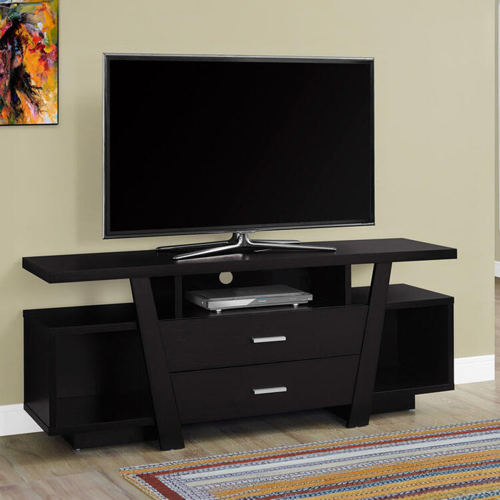 Monarch Specialties I2720 | TV Stand - 60" - 2 Storage Drawers - Espresso-SONXPLUS Victoriaville