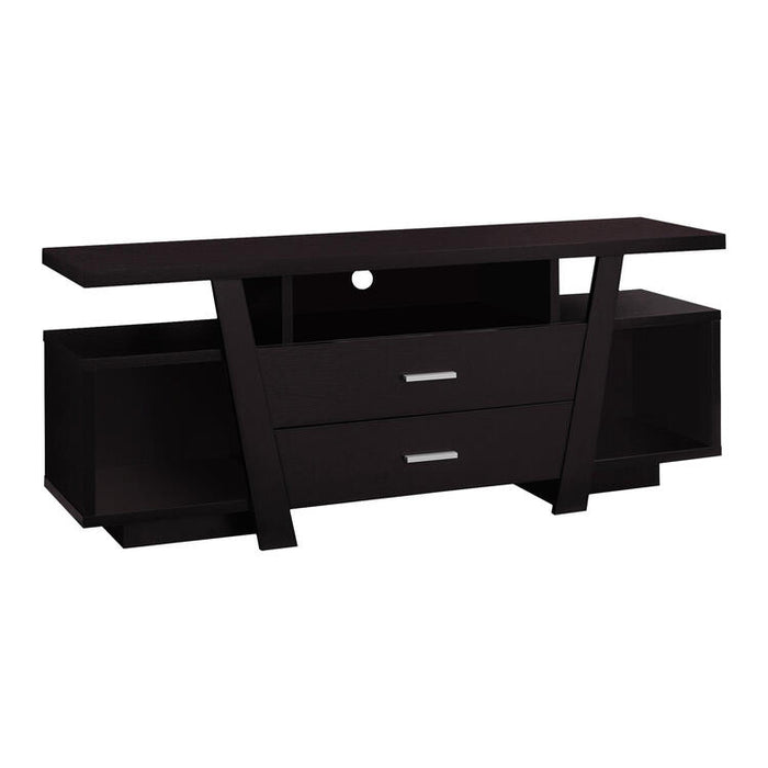 Monarch Specialties I2720 | TV Stand - 60" - 2 Storage Drawers - Espresso-SONXPLUS Victoriaville