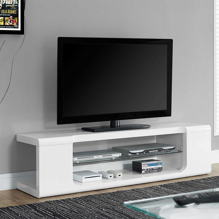 Monarch Specialties I2762 | TV stand - 60" - 2 Storage drawers - Grey/Black-SONXPLUS Victoriaville