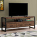 Monarch Specialties I2820 | TV stand - 60" - 3 Drawers - Dark brown-SONXPLUS Victoriaville